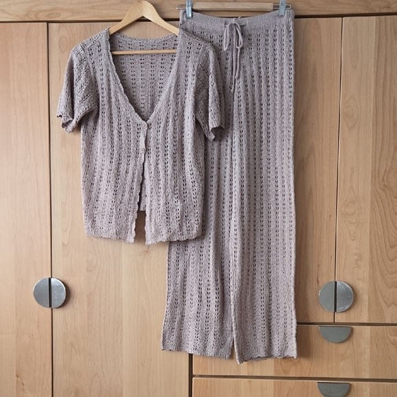 Women's Knit Lounge Set in Brown, Small, VGUC, Loungwear Chic, Quiet Luxury - Picture 1 of 12